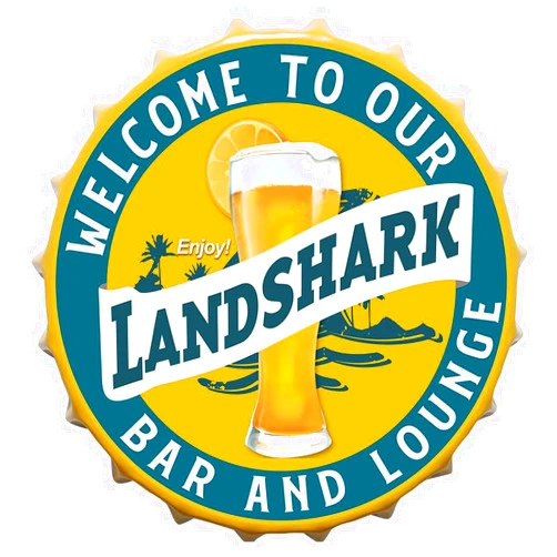 mokarier Welcome to Our Bar and Lounge Sign Decorative Bottle Caps Metal Tin Signs Cafe Beer Bar Decoration Plat 13.8