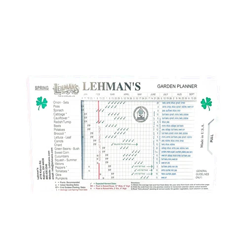 Lehman's North America Spring Fall Garden Planner When to Plant and Harvest