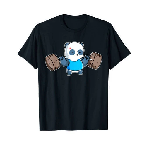 BCC Funny Gym Workout Panda Shirts & Fitness Gifts Panda Bear Gym Workout Training Squats Weightlifting Leg Day T-Shirt