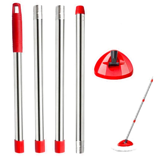 Fazlynyi Spin Mop Replacement Handle, 4-Section 30-to-58 inch Mop Replacement Stick and Base Compatible with Ocedar Mop Handle for Easy Wring Mop Refills, Germany Screw Joint(Mop Head not Include)