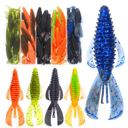 Gefischtter Squid Swimbait Fishing Lures Skirt Tail Octopus Jig Head Bait Soft Plastic Lures Glow Octopus Skirt Worm Lure Trout Bass Fishing Baits Craw Swimbaits Grub Tail Bait Worm Lure Swimbaits Tubes Baits Kit