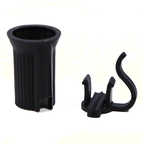 Encoidoz 100PCS C7 E12 Replacement Bulb Sockets, C7 Black Socket SPT-1 Christmas String Light Replacement lamp Holder(E12, Black)