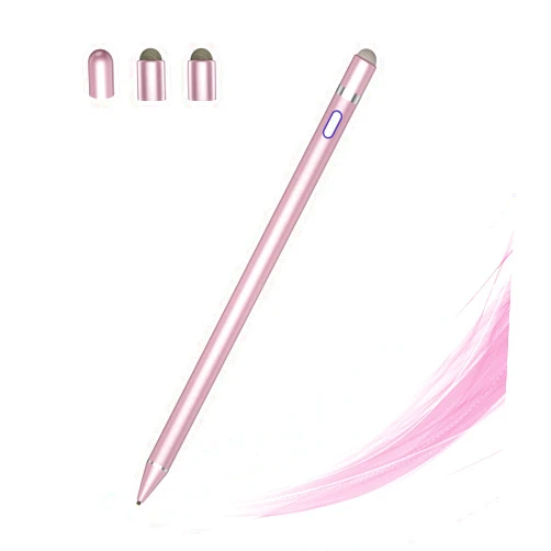 SOCLLLife Active Stylus Pen with 3 Mesh Caps and 1 Original Pen Cap for All Touch Screens, SOCLLLife High Precise Digital Pencil for A-pple i-Phone 15/14/13/12/11/X/8/7/6, i-Pad Air/Pro/Mini, Tablet/Sam-Sung