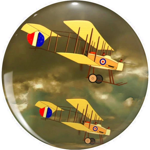 BKR Graphics Vickers F.B.5 Gunbus WW1 Biplane 1914 Vintage Military Aircraft Pin Lapel Pin Brooch Steel Pins Badge 0.75
