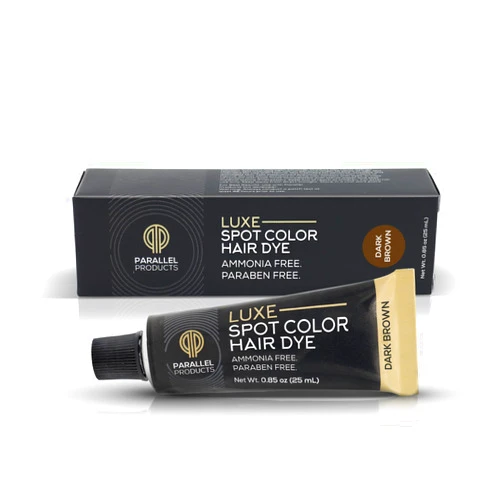 Parallel Products - Luxe Color (Dark Brown) - Cream Hair Dye - 25mL - Tint for Professional Spot Coloring - Covers Grey Hair - Root Touch-Up