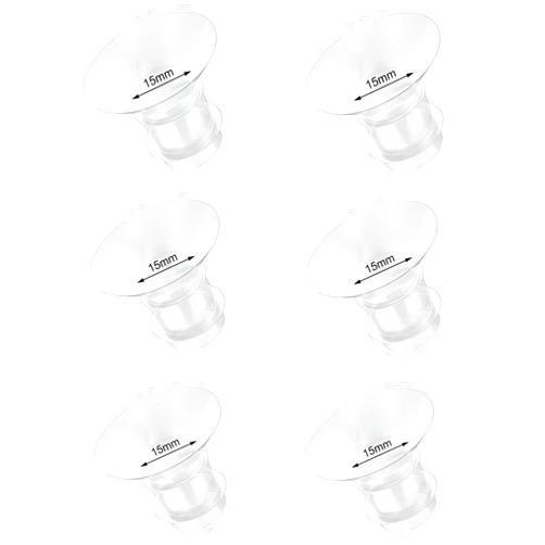 IVARONAL Flange Inserts 15mm 6PCS Compatible with Momcozy S9/S9pro/S10/S12/S12pro/Spectra/Medela/TSRETE 24mm Shields/Flanges Wearable Breast Pump,Reduce 24mm Tunnel Down to Correct Size