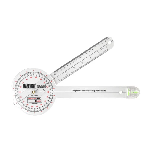 CanDo Baseline 12-1025 Absolute Axis 360 Degree Plastic Goniometer, 12