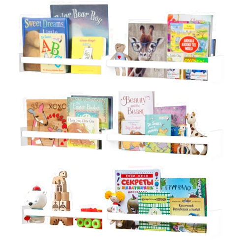 Birola Nursery Book Shelves 32 inches Set of 3,Wall Bookshelves for Kids,Nursery Shelves for Bookshelf Wall,Book Shelf Organizer for Kids(White)