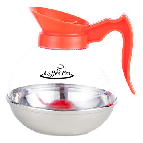 Coffee Pro CPU13 Unbreakable Decaffeinated Coffee Decanter, 12-Cup, Stainless Steel/Polycarbonate