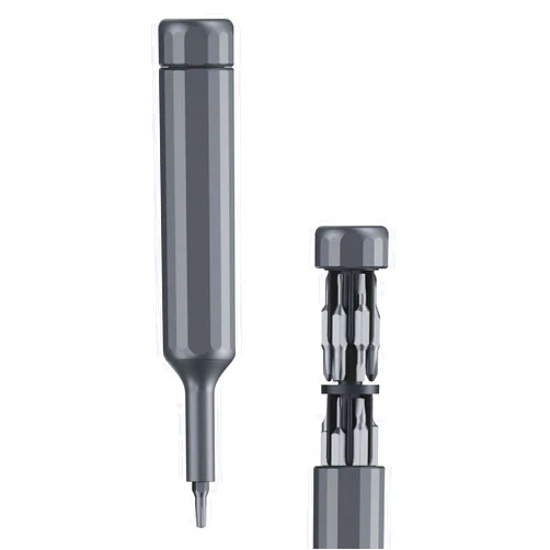 DIVANC 27 in 1 Precision Screwdriver Set, Mini Screwdriver Set with 26 pcs Tough S2 Alloy Steel Bits, Manual Pen Shape Small Screwdriver, Phillips, Slotted, Square, Combo, Torx (27 in 1, Grey)