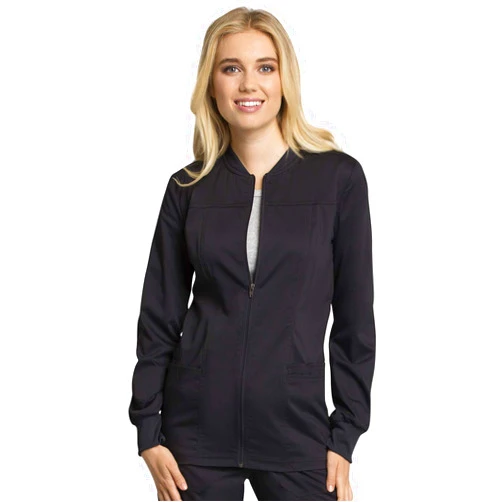 Cherokee Women Warm Up Scrubs Jacket Modern Classic Fit with Zip Front WW305AB