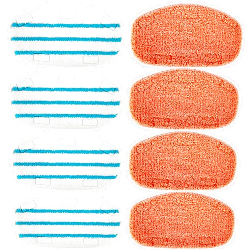 MXZONE 8 Pack Steam Mop Replacement Pads Compatible with PurSteam Steam Mop Cleaner 10-in-1, 4 Upgraded Ultra Cleaning Pads and 4 Microfiber Steamer Washable Reusable Pads Replacement