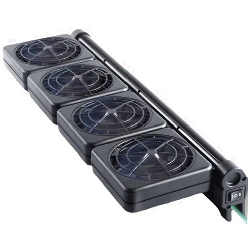 Kepuarm 2 3 4 Aquarium Cooling Fan, 12V Aquarium Chillers Fish Tank Cooling Fan 6 Wind Speed Adjustable Cooling Fan Fish Tank Cold Wind Chiller for Salt/Fresh Water (4 Head)