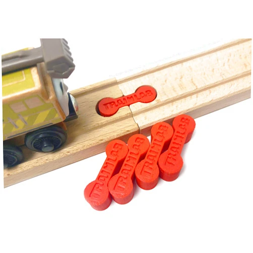 TrainLab Dog Bone Train Track Adapter Connectors (5pcs) (Red)