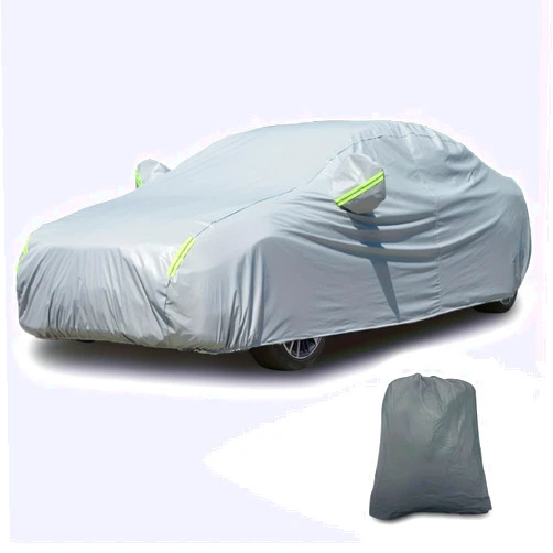 Satol Car Cover Waterproof All Weather for Automobiles, Outdoor Full Exterior Snowproof Windproof Scratch Resistant UV Protection Rain Sun Hail with Reflective Strip Universal Fit for SUV Sedan 170-180 inch