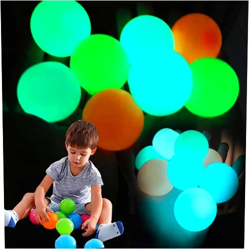 Tumfvid Lumi Balls, Lumiballs - Ultimate 4pc Set, Dreamballs - Dream Balls Glow in The Dark That Come Back, Lumi Glow Balls That Stick to Ceiling for Kids Adults (16 Pcs,6cm)