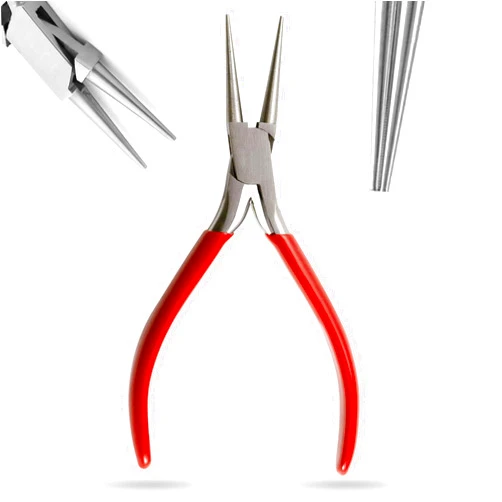 AAProTools Long Jewelers Round Nose Stainless Steel Pliers for Jewelry Making