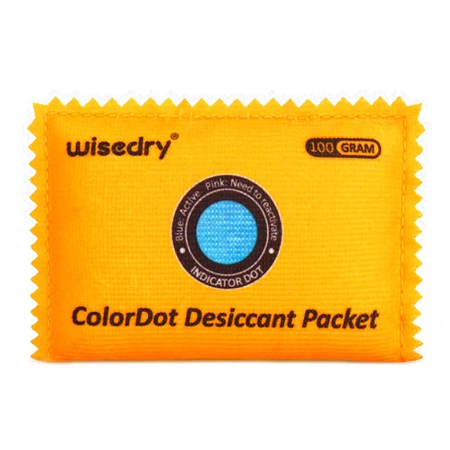 wisedry 100g Rechargeable Color-Indicating Desiccant Packs for Storage, Reusable Silica Gel Desiccant Packets, Moisture Absorbing Packs for Storage Bins, Safes, 3D Filaments, Closet, Electronics