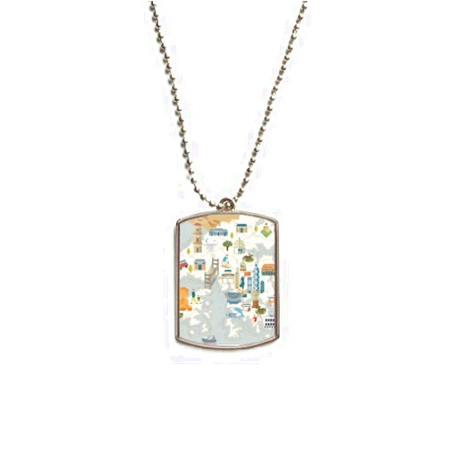 DIYthinker Hong Kong Local Bicycle Visiting China Stainless Steel Chain Dog Tag Pendant Pet Necklace