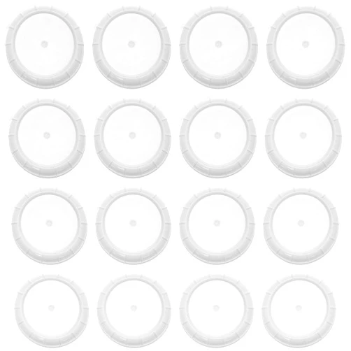 AYLIFU 16PCS Glass Bottle Replacement Caps with Security Seal Glass Milk Bottle Caps for Milk Bottles with 48 mm (1.87 in) Caps