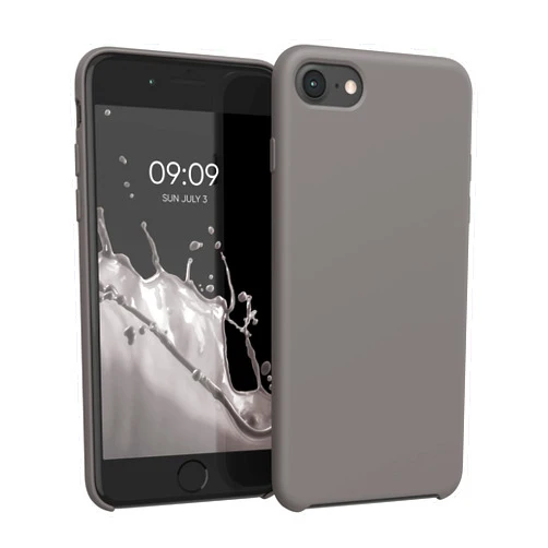 kwmobile Case Compatible with Apple iPhone SE (2022) / iPhone SE (2020) / iPhone 8 / iPhone 7 Case - TPU Silicone Phone Cover with Soft Finish - Stone Dust