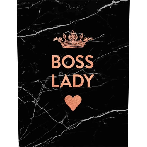 Paperlush Press Boss Lady: Marble and Gold | 150 College-ruled Lined Pages | 8.5 x 11 - A4 Size (Marble and Gold Inspirational Notebook for Girls)