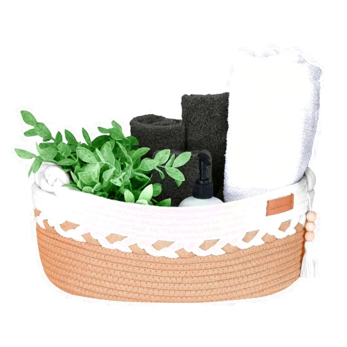 LiaMimina Bathroom Basket - Spacious Toilet Paper Basket for Back of Toilet - 14