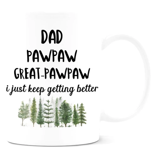 FHUGX Great Grandpaw Mug - Father's Day Mug Gifts For Great Grandpa Dad, Dad Father Grandpop Ceramic Coffee Mug 14 oz