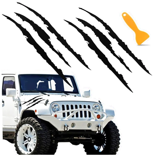 NTNEV Claw Marks Car Sticker - Universal Headlight and Bumper Stripe Decal, Monster Scratch Graphics, Waterproof