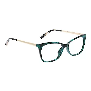 Peepers by PeeperSpecs Women's Blue Light Filtering Glasses - See The Beauty Green Tortoise - Focus Blue Light Filtering Lenses 53 Millimeters 1.5 x