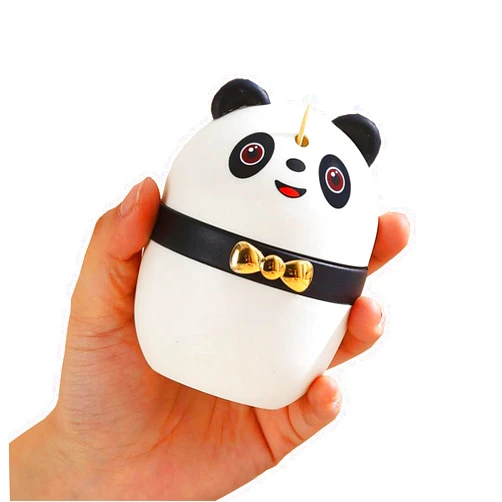 Decohomeforu Creative Toothpick Holder Toothpick Dispenser, Automatic Cute Panda Toothpick Dispenser for Kitchen Restaurant Hotel, Thickened Novelty Toothpicks Container, Sturdy Safe Portable Toothpick Storage Box