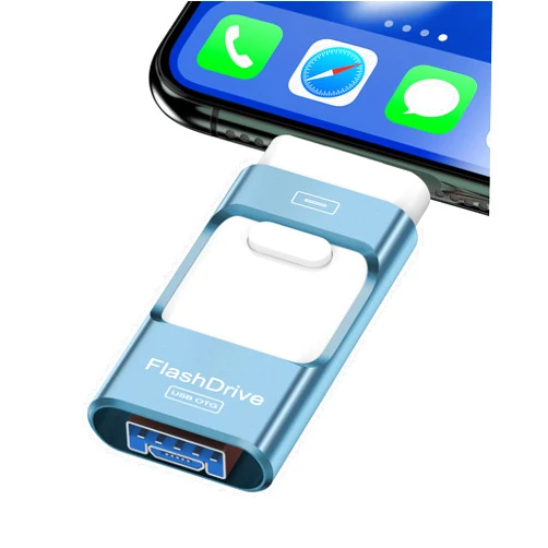 ZARMST 256GB Flash Drive for iPhone Photo Stick,Thumb Drive USB Stick High Speed Transfer USB Drives External Picture Video Storage Memory Expansion for iPhone/iPad/PC (Blue)