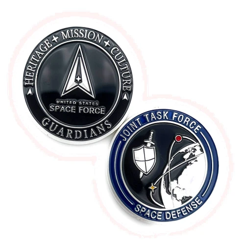 LSC PRODUCTS US Space Force Joint Task Force Defense Challenge Coin - United States Military - USSF Guardians - Veteran Owned Small Business