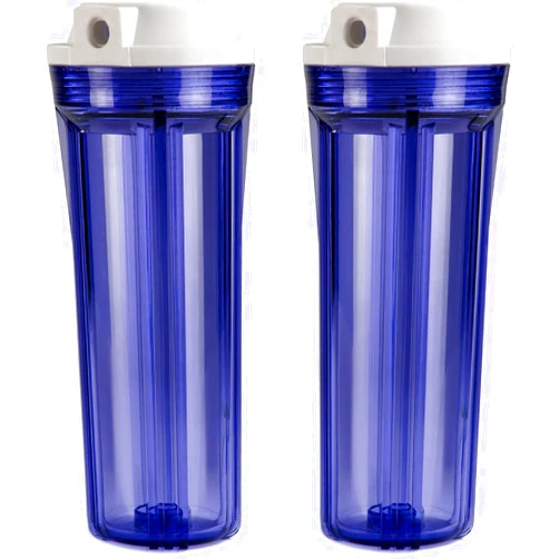 iSpring HC12X2 1/4'' Clear Water Filter Housing for RCC Series Reverse Osmosis System, Pack of 2, (Compatible with iSpring RCC Series Systems with NSF Certified Mark)