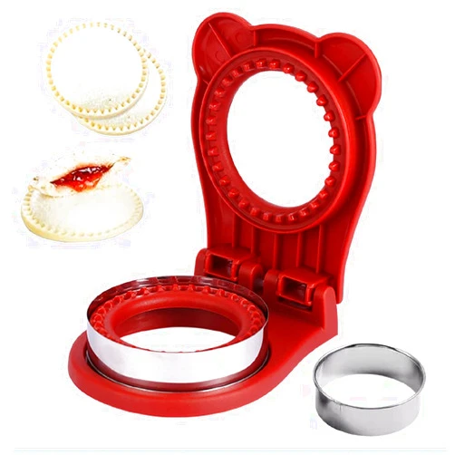 JoyMercado Sandwich Cutter and Sealer, Sandwich Cutter for Kids, Bread Sandwich Decruster, Uncrustables Sandwich Maker, DIY Cookie Cutters, Great for Lunchbox and Bento Box - Boys Girls Kids (Red)