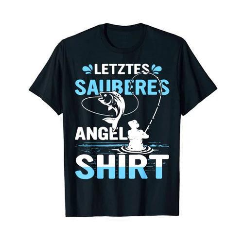 Kleidung zum Angeln & Jagen Für Jäger & Angler Fishing Saying Last Clean Fishing Shirt Angel Fishing T-Shirt