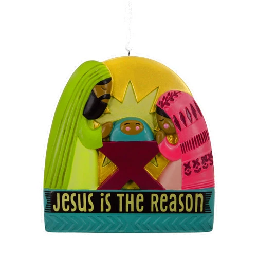 Hallmark Christmas Ornaments, Mahogany Jesus is The Reason Nativity Ornament (1HDA1513)