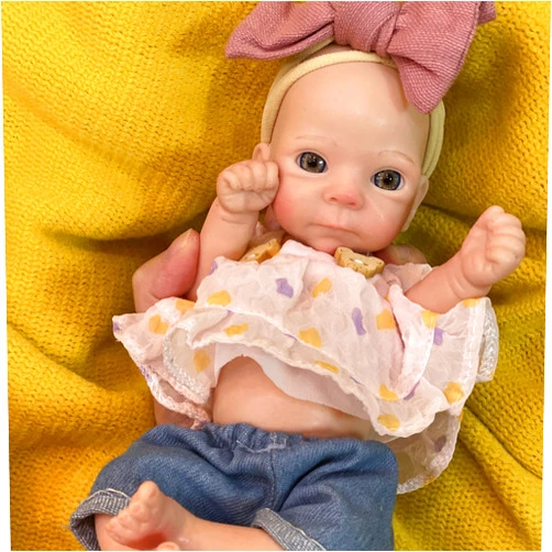 OtardDolls Reborn Baby Dolls, 11 Inch Full Silicone Real Looking Lifelike Doll Handmade Realistic Newborn Baby Doll with Toy Accessories for Kids