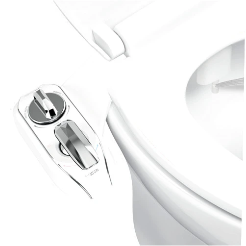 LUXE Bidet NEO 320 Plus - Only Patented Bidet Attachment for Toilet Seat, Innovative Hinges to Clean, Slide-in Easy Install, Advanced 360° Self-Clean, Warm, Dual Nozzles, Feminine & Rear Wash (Chrome)