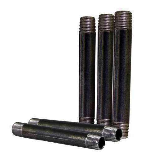 Supply Giant SupplyGiant 1/4 x 12 Inch Steel Black Pipe, Heavy Duty Industrial Malleable Steel Pipes, 1/4'' x 12'' Pre Cut Threaded Pipe Nipple Great For All DIY Furniture Projects And Black Pipe Shelving
