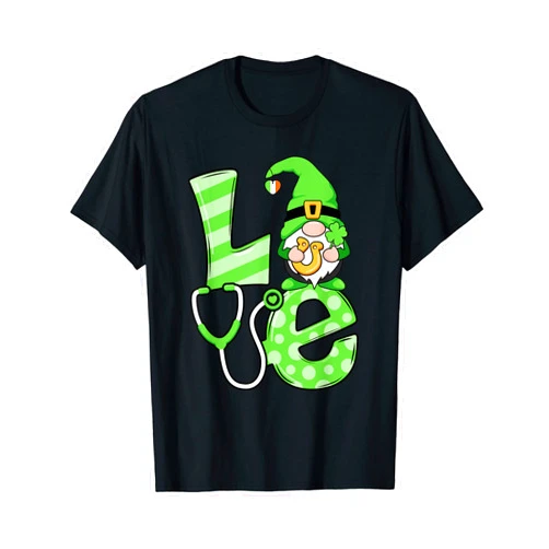 St Patricks Day Nurse TShirt Scrubs Women Men Gift St Patricks Day Nurse Life Gnome Love Lucky RN ER NICU Women T-Shirt