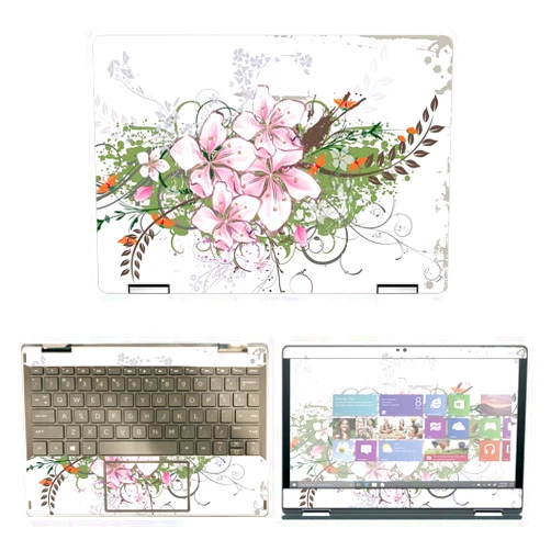 Decalrus - Protective Decal Floral Skin Sticker for HP Pavilion X360 11M-AP0013DX (11.6