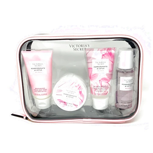 Victoria's Secret Pomegranate & Lotus The Balance Starter Kit Gift Set Body Wash, Scrub, Lotion, Mist