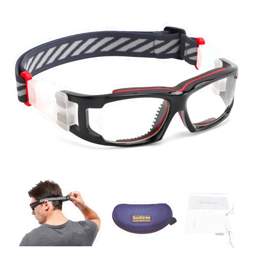 SooGree Kids Sport Goggles Glasses,Protective Eyewear Goggles,Eye Safety Glasses,Replaceable to Prescription Lenses Age 8-16