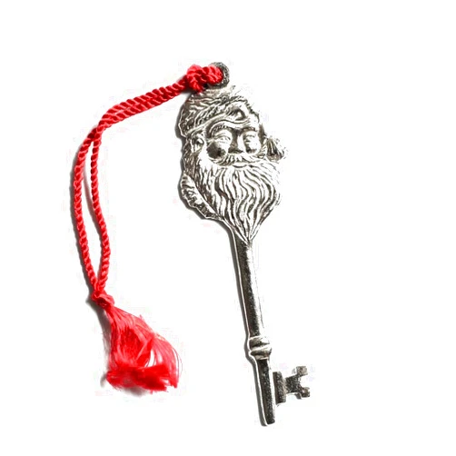House of Morgan PEWTER Handmade Santa Gifts for Kids - Magical Santa Claus Key for Christmas Eve Tradition (Santa Key)