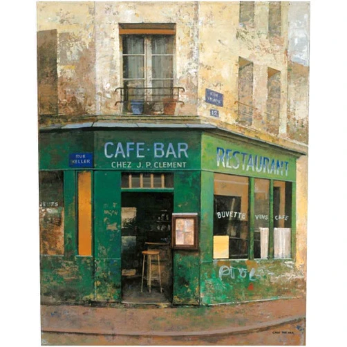 Posterazzi Collection Cafe Bar Poster Print by Chiu Tak Hak (10 x 8)