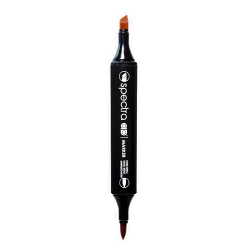 AD Marker Chartpak Spectra, Tri-Nib and Brush Dual-Tip, Burnt Orange, 1 Each (S072AD)