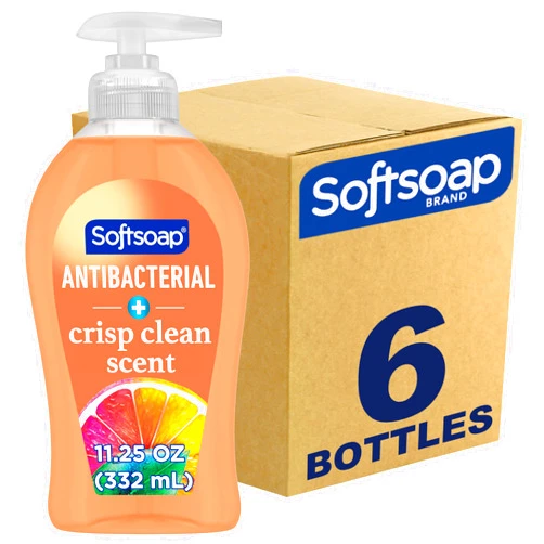 Softsoap Liquid Hand Soap, Crisp Clean Scent Hand Soap, 11.25 Ounce, 6 Pack