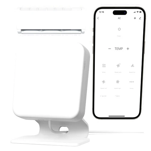 WOOX Smart Air Conditioner & Heater Pump Controller, WiFi IR Remote Control for Mini Split AC, Portable & Window AC, Temperature and Humidity Automation Controllers, Compatible with Alexa/Google