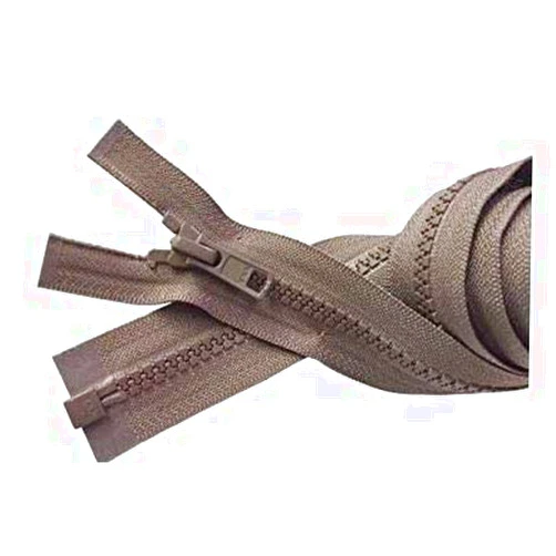 YKK® - 30 Inches Sport Vislon Jacket Zipper, YKK® #5 Molded Plastic Separating - Medium Weight, Made in USA (Coconut Brown #187)